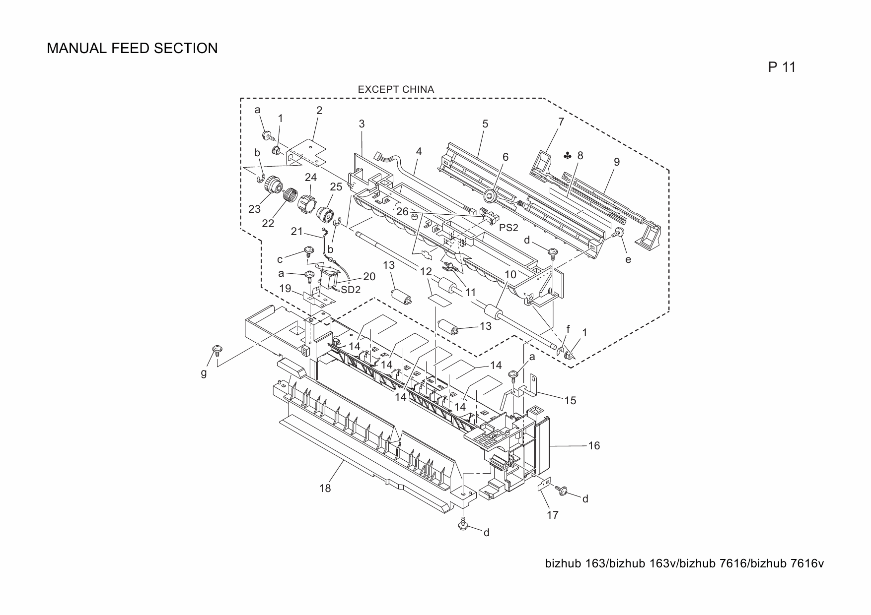 Konica-Minolta bizhub 163 163v 7616 7616v Parts Manual-5